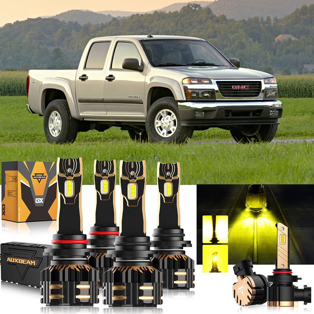 For 2004-2012 GMC Canyon 9005 9006 LED Headlight Bulbs Bundle