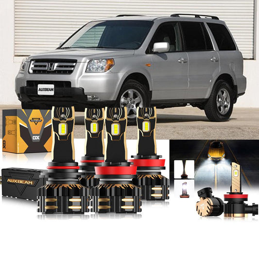 For 2006-2019 Honda Pilot 9005 H11 LED Headlight Bulbs Bundle 
