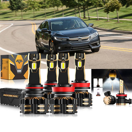 For 2016-2020 Honda Civic 9005 H11 LED Headlight Bulbs Bundle