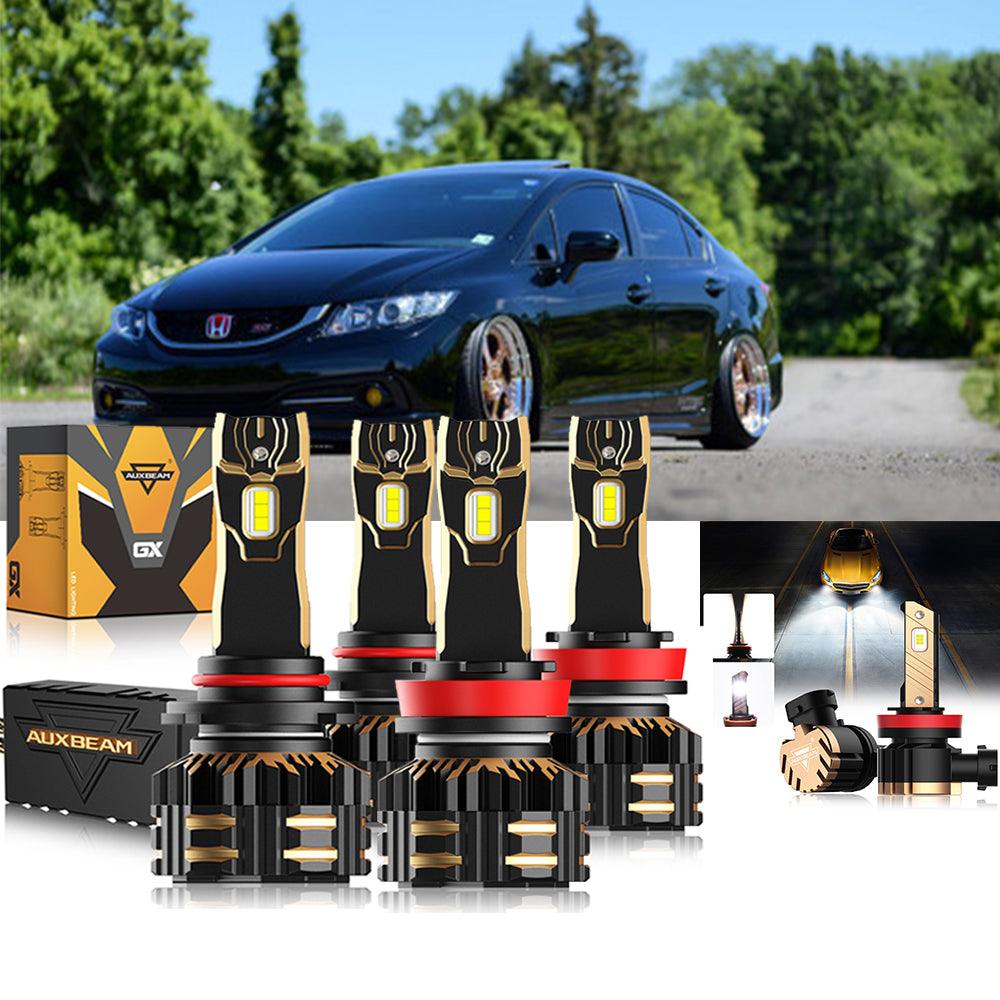 For 2014-2015 Honda Civic 9005 H11 9006 LED Headlight Bulbs Bundle
