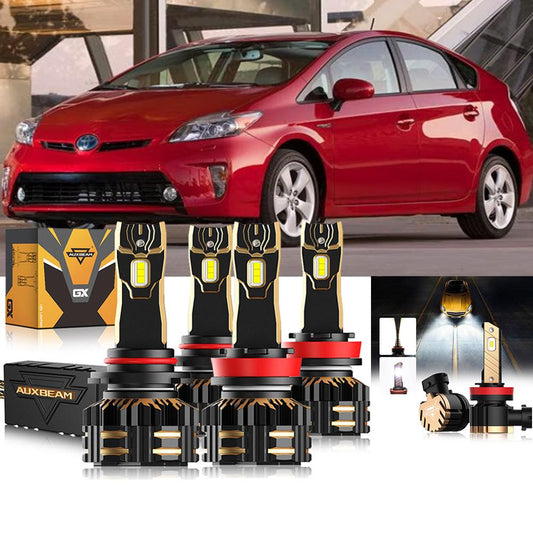 For 2010-2015 Toyota Prius 9005 H11 LED Headlight Bulbs Bundle 