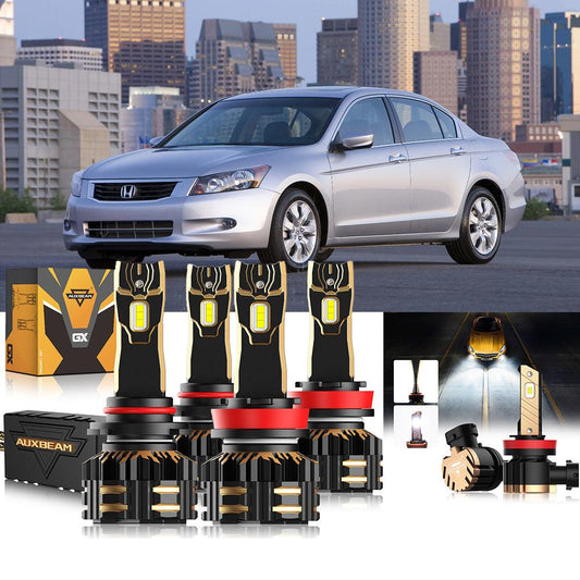 For 2008-2012 Honda Accord 9005 H11 9006 LED Headlight Bulbs Bundle