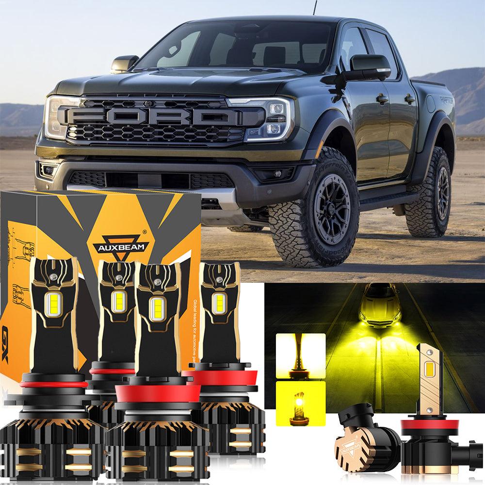For 2019 Ford Ranger 9005 H11 LED Headlight Bulbs Bundle