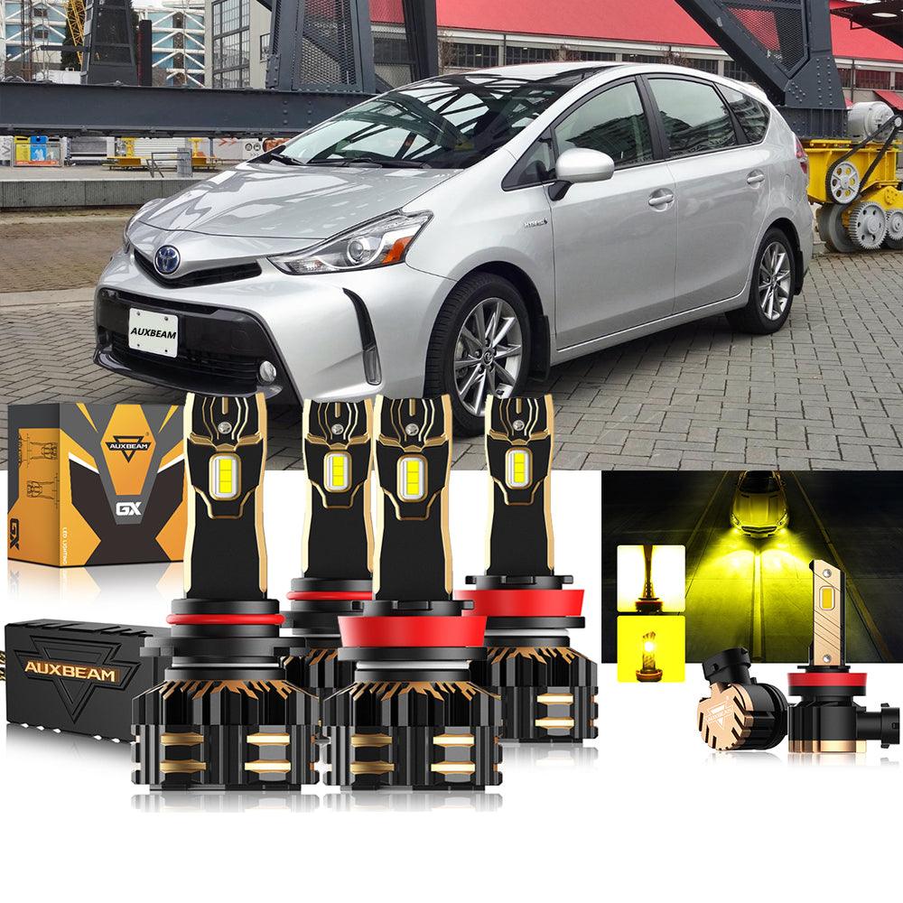 For 2012-2018 Toyota Prius V 9005 H11 LED Headlight Bulbs Bundle 