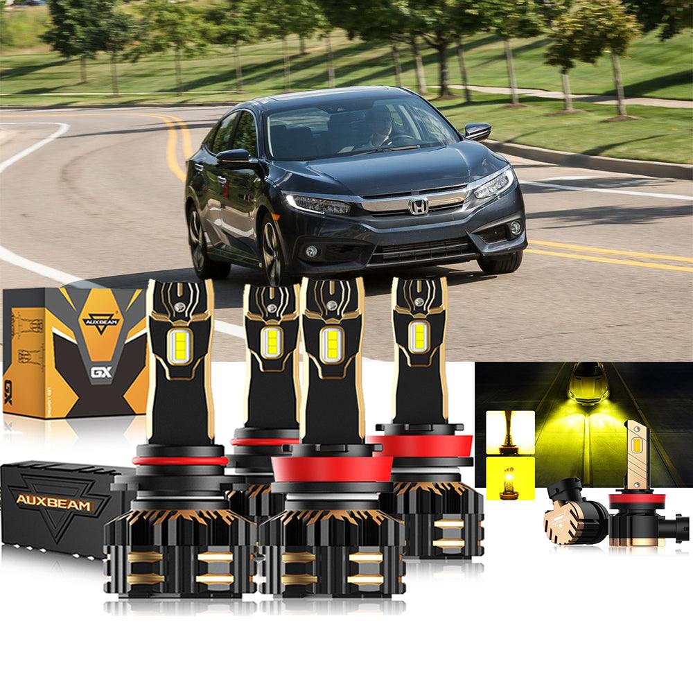 For 2016-2020 Honda Civic 9005 H11 LED Headlight Bulbs Bundle