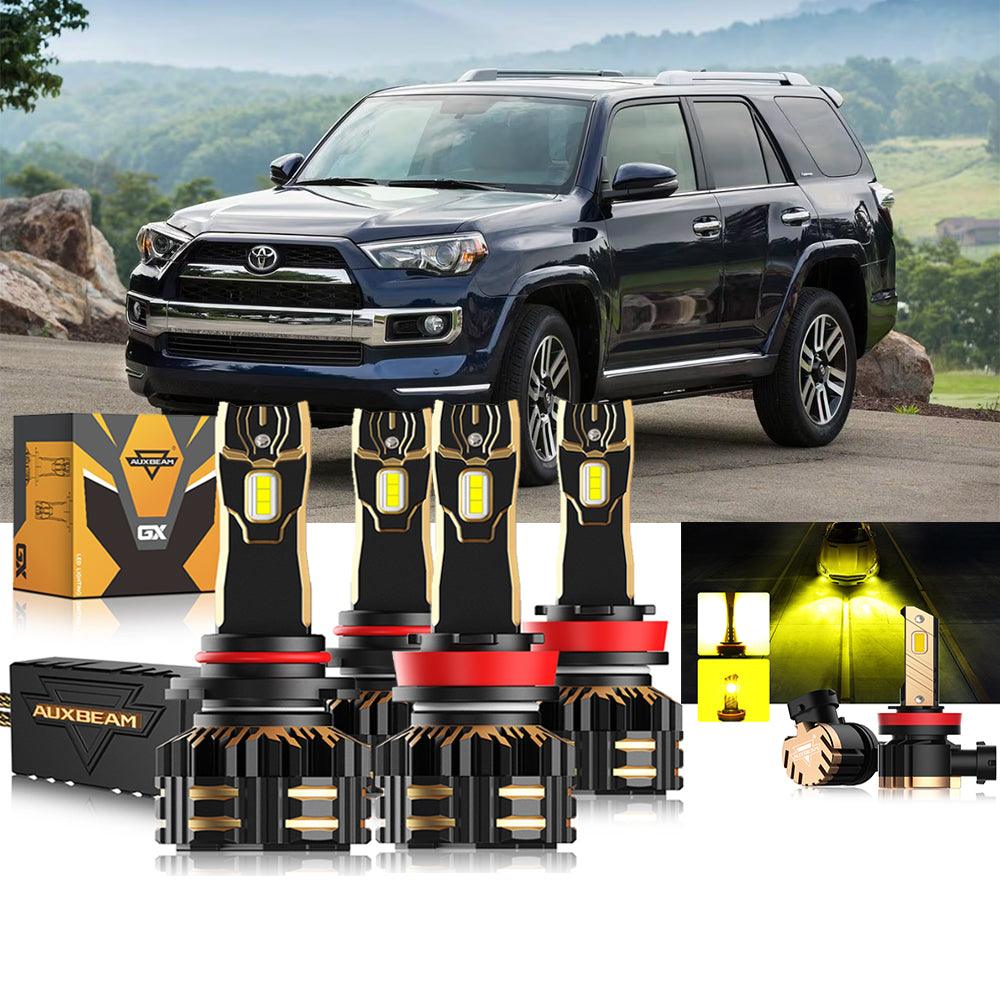 Para Toyota 4Runner 2010-2020 9005 H11 Paquete de bombillas LED para faros delanteros