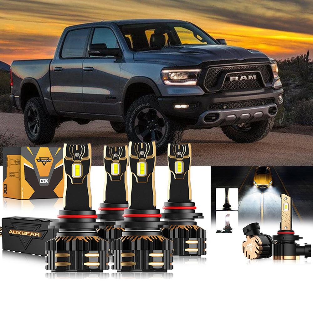 For 2018-2019 Ram 1500 (with projector-type headlights) 9005 9005 LED Headlight Bulbs Bundle 