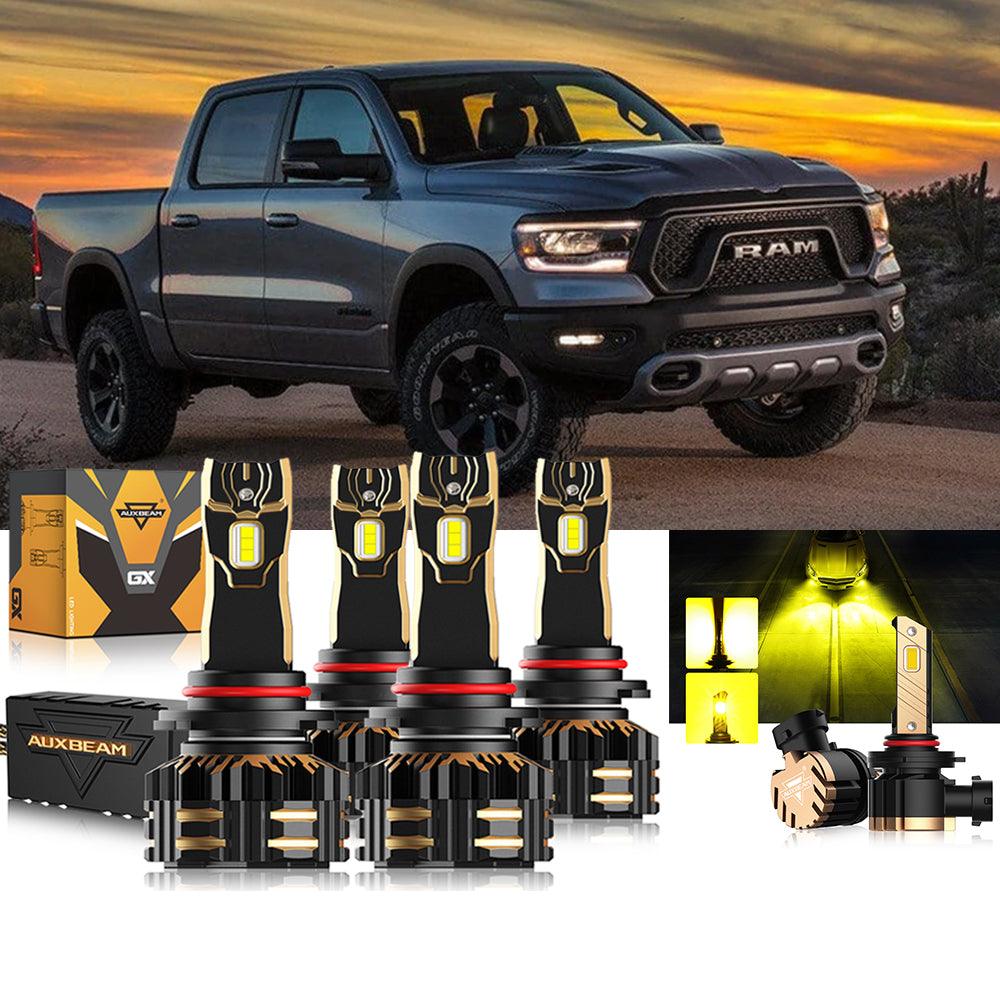 For 2018-2019 Ram 1500 (with projector-type headlights) 9005 9005 LED Headlight Bulbs Bundle 