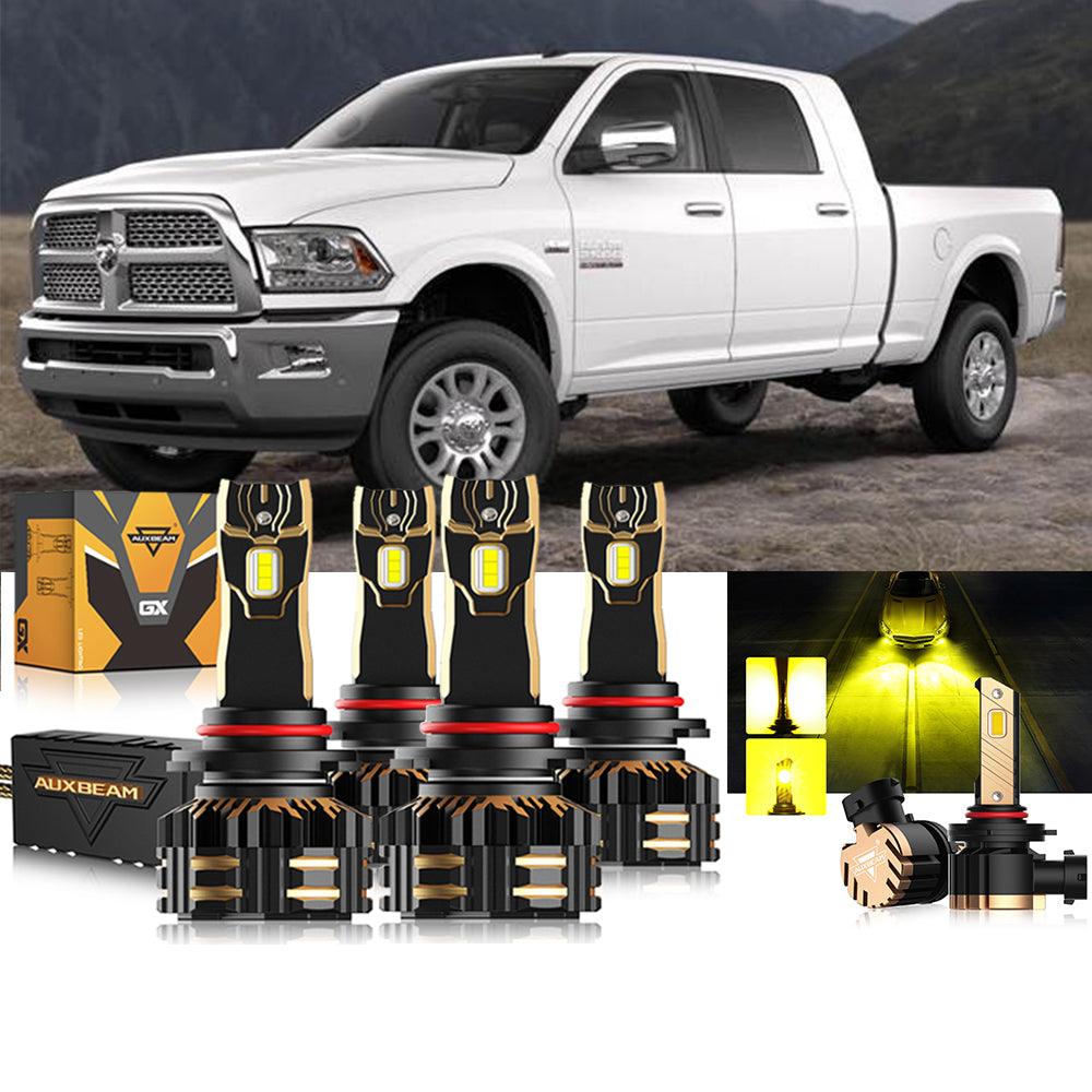 For 2018-2019 Ram 2500 (with projector-type headlights) 9005 9005 LED Headlights Bulbs Bundle 