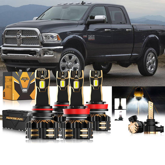 For 2016-2017 Ram 2500 (without projector-type headlights) 9005 H11 LED Headlights Bulbs Bundle 