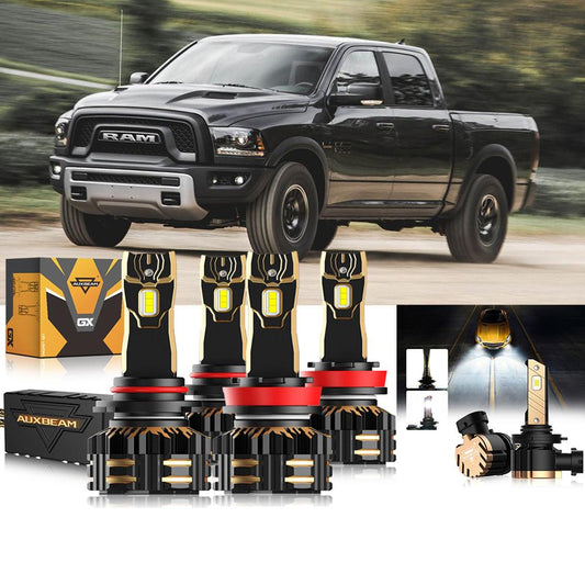 For 2015 Ram 1500 (without projector-type headlights) 9005 H11 LED Headlight Bulbs Bundle 
