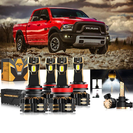 For 2016-2017 Ram 1500 (without projector-type headlights) 9005 H11 LED Headlight Bulbs Bundle 