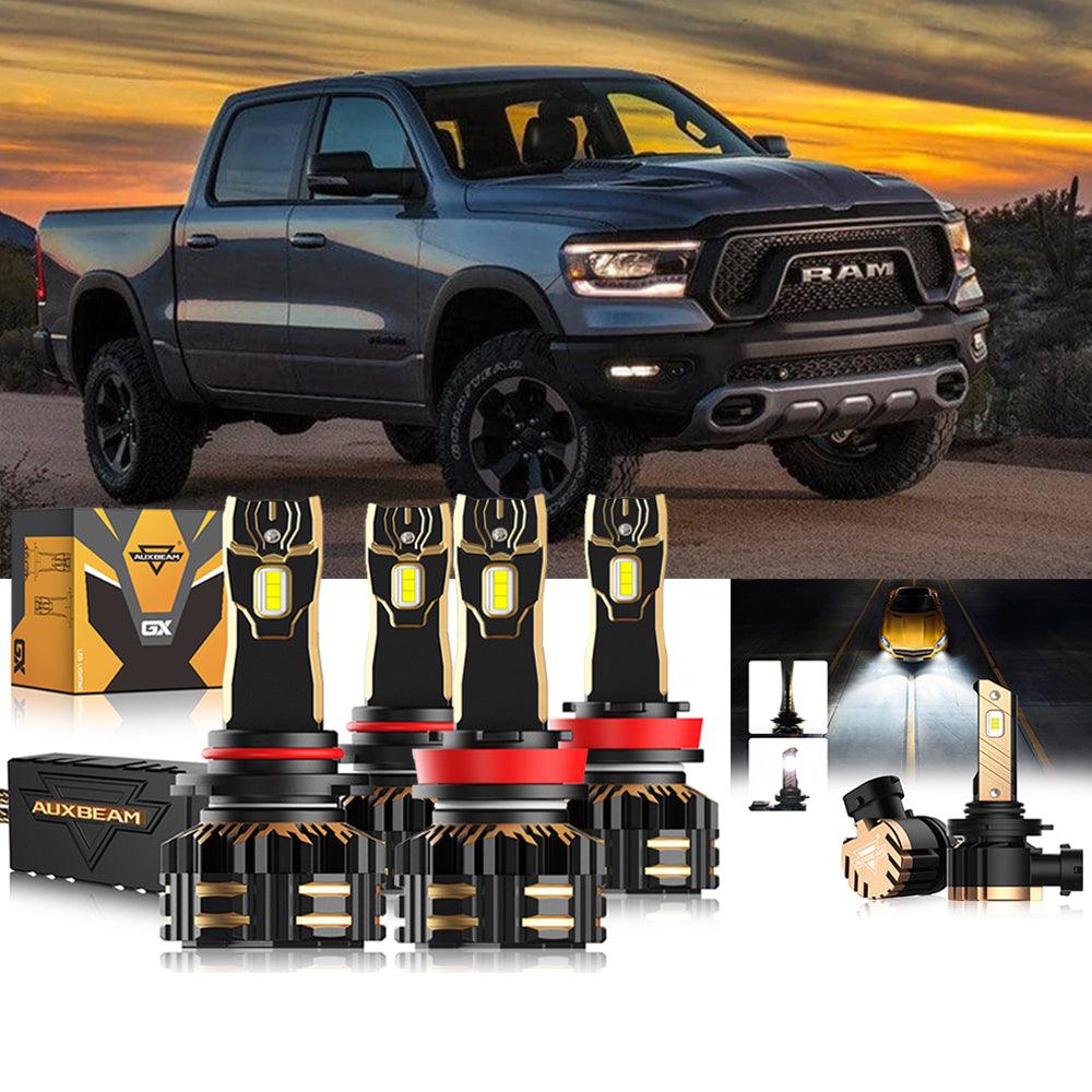 For 2018-2019 Ram 1500 (without projector-type headlights) 9005 H11 LED Headlight Bulbs Bundle