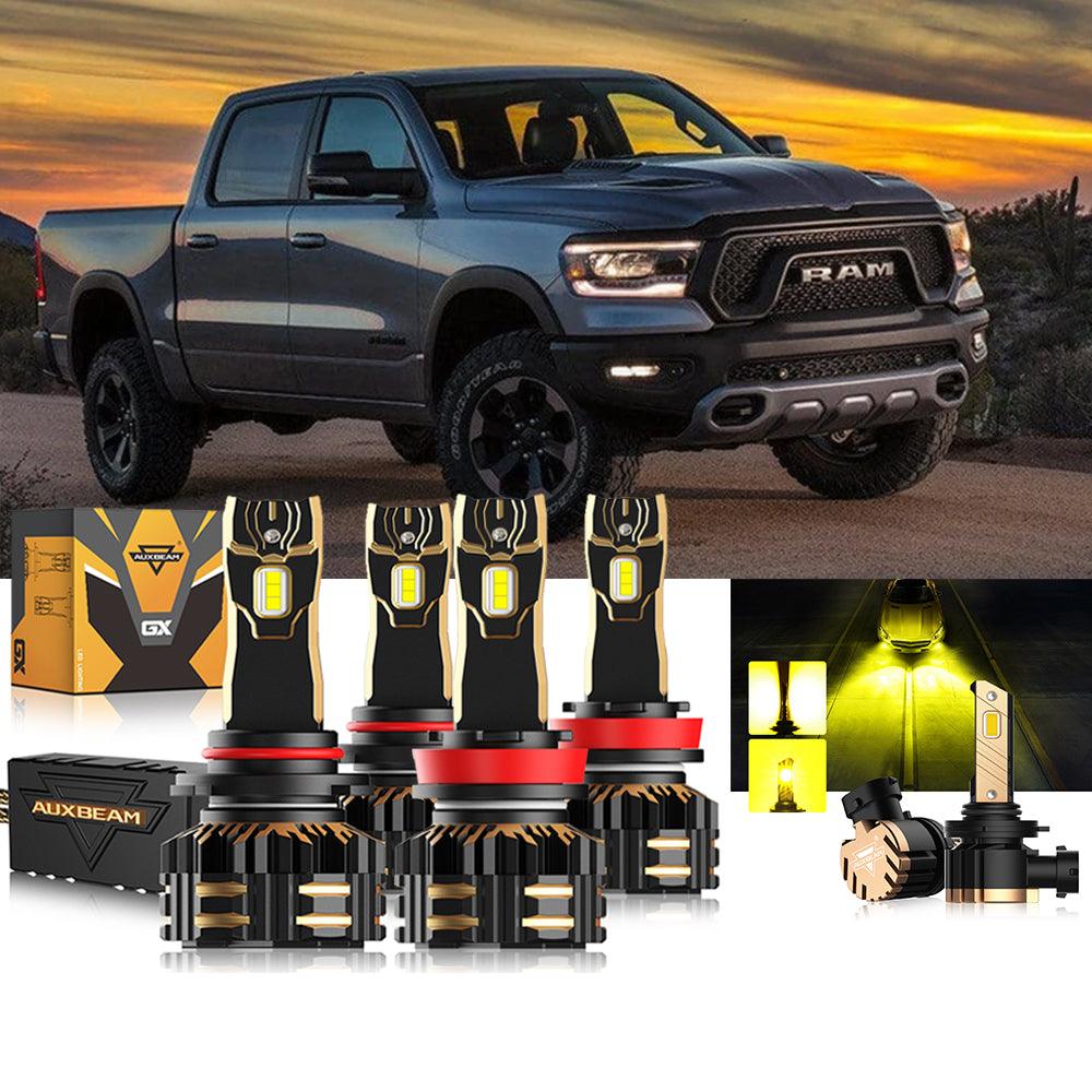 For 2018-2019 Ram 1500 (without projector-type headlights) 9005 H11 LED Headlight Bulbs Bundle