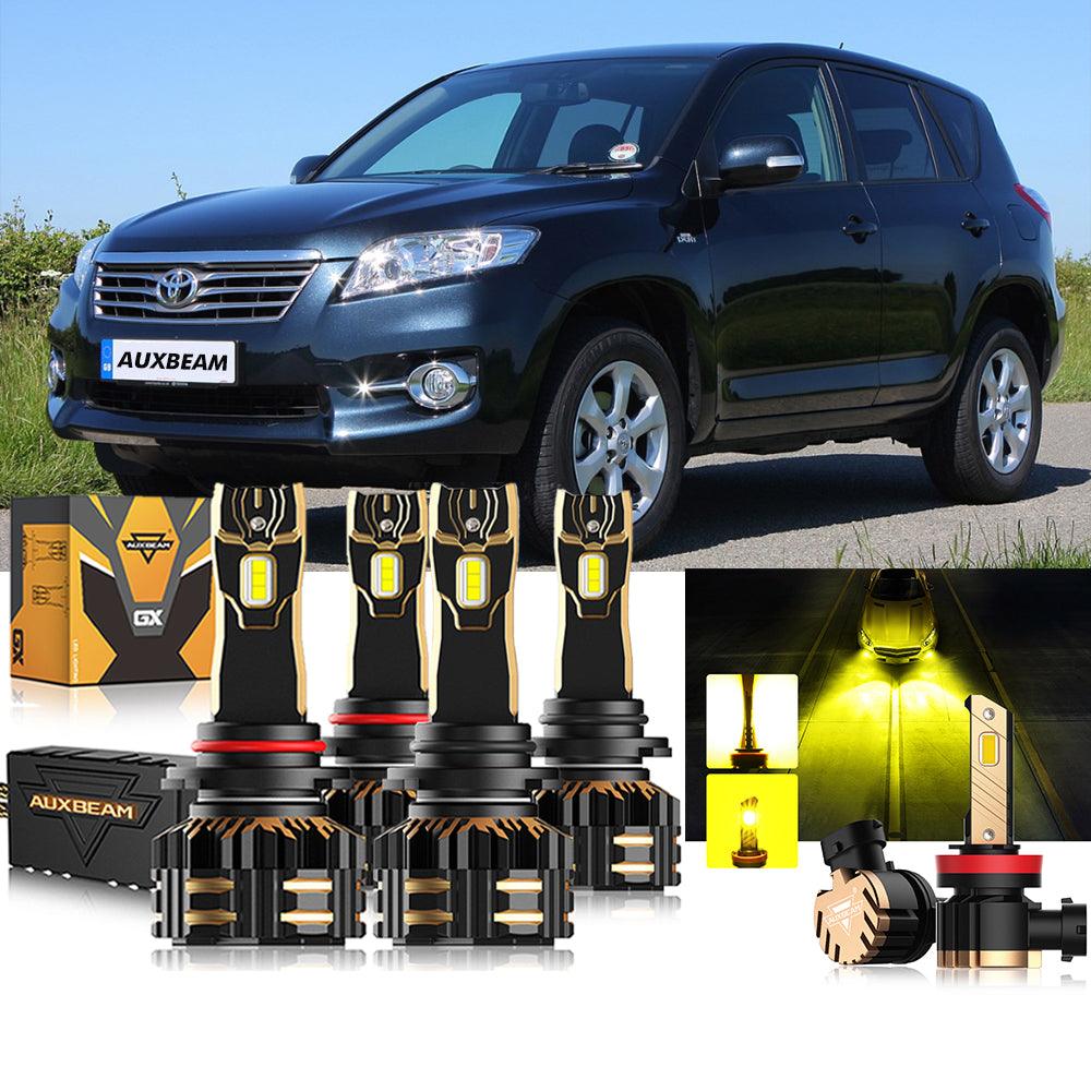 Para Toyota RAV4 2006-2012 9005 9006 Paquete de bombillas LED para faros delanteros