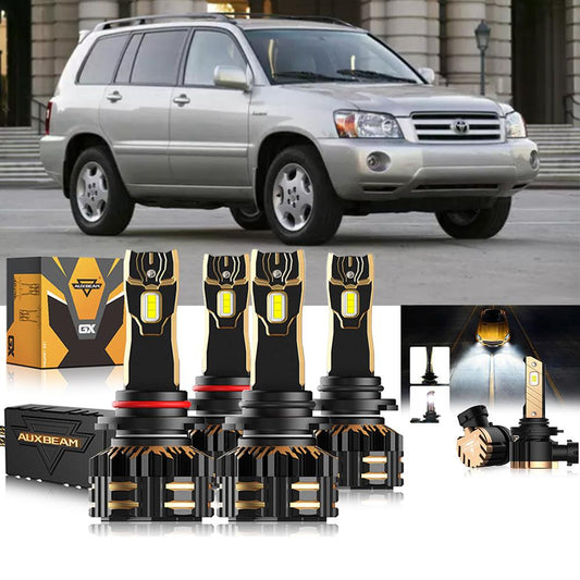 Paquete de bombillas LED para faros delanteros Toyota Highlander 9005 9006 2004-2007