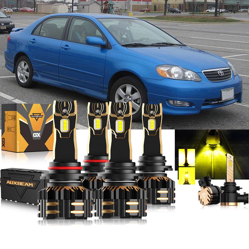 For 2005-2008 Toyota Corolla 9005 9006 LED Headlight Bulbs Bundle