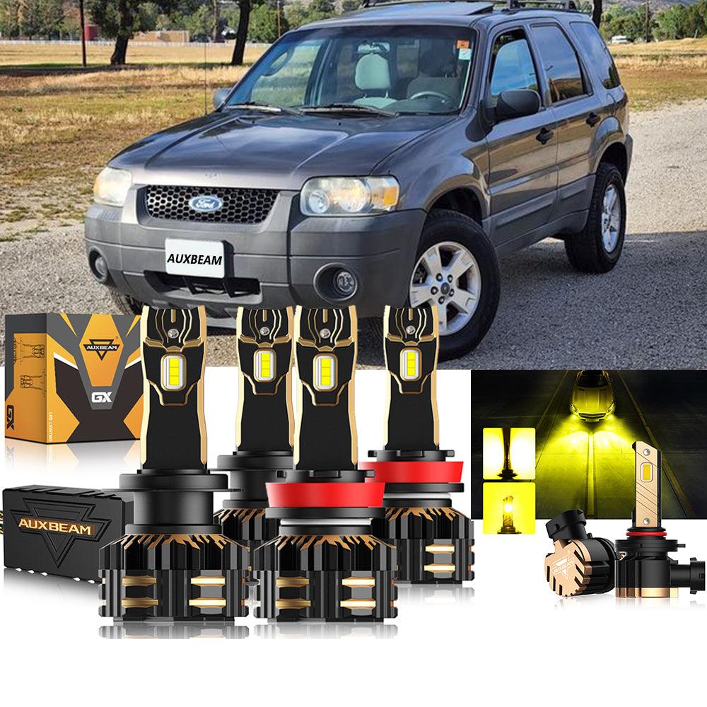 For 2005-2006 Ford Escape H4 LED Headlight Bulbs Bundle 