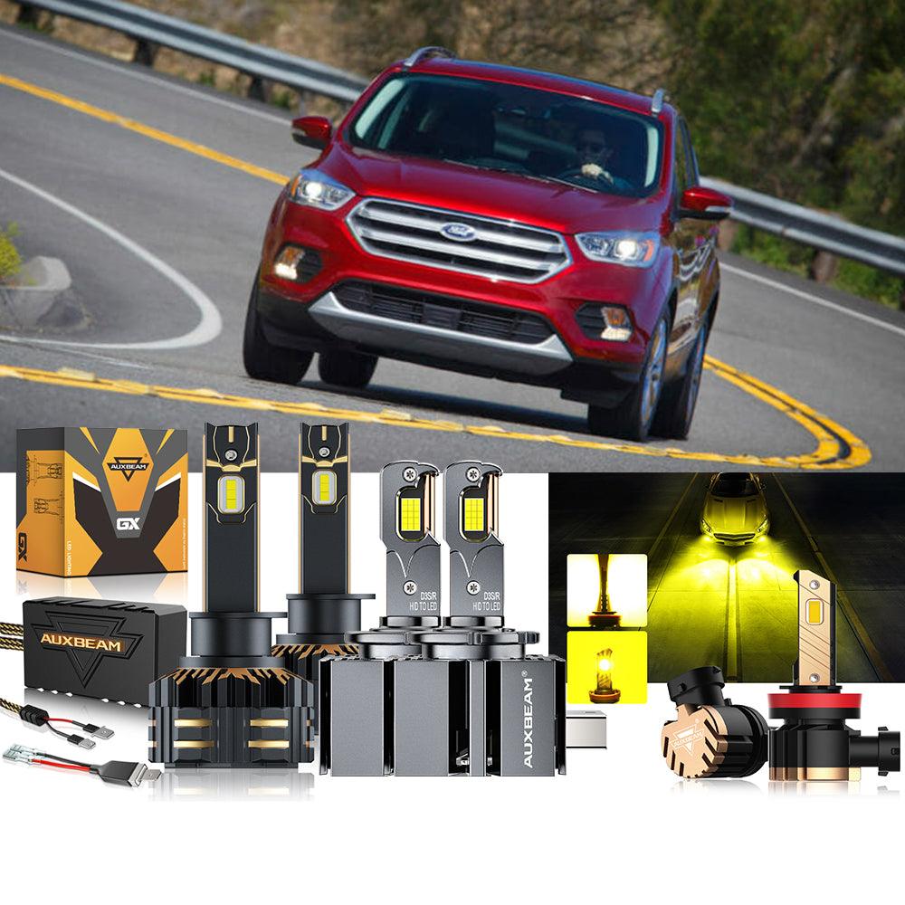 For 2018-2019 Ford Escape H1 D3S LED Headlight Bulbs Bundle 
