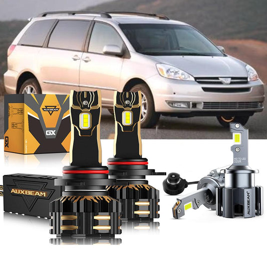 For 2004-2005 Toyota Sienna 9005 D2S LED Headlight Bulbs Bundle 