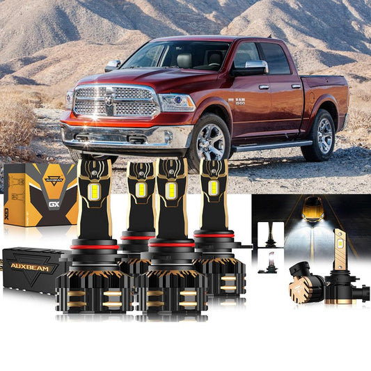 For 2013 Ram 1500 (With Projector-Type Headlamps) 9005 9012 LED Headlight Bulbs Bundle 