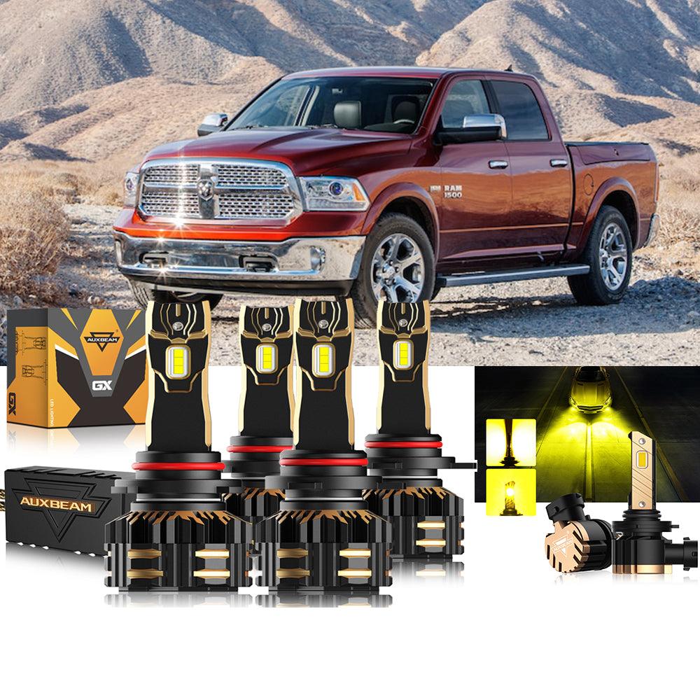 For 2013 Ram 1500 (With Projector-Type Headlamps) 9005 9012 LED Headlight Bulbs Bundle 