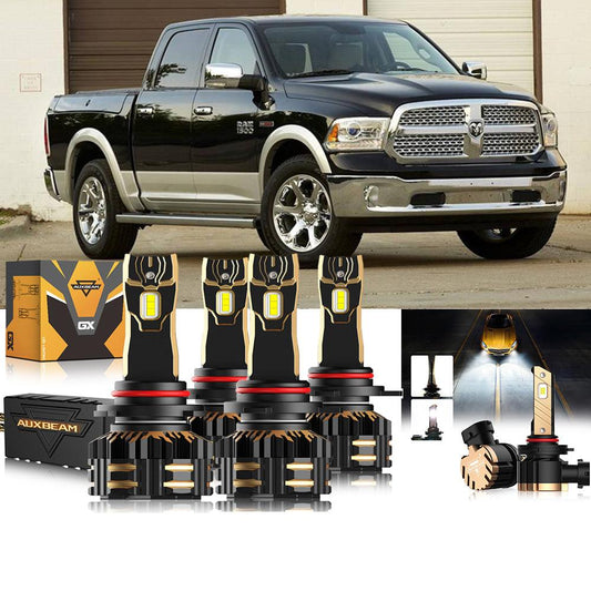 For 2014 Ram 1500 (with projector-type headlights) 9005 9012 LED Headlight Bulbs Bundle 