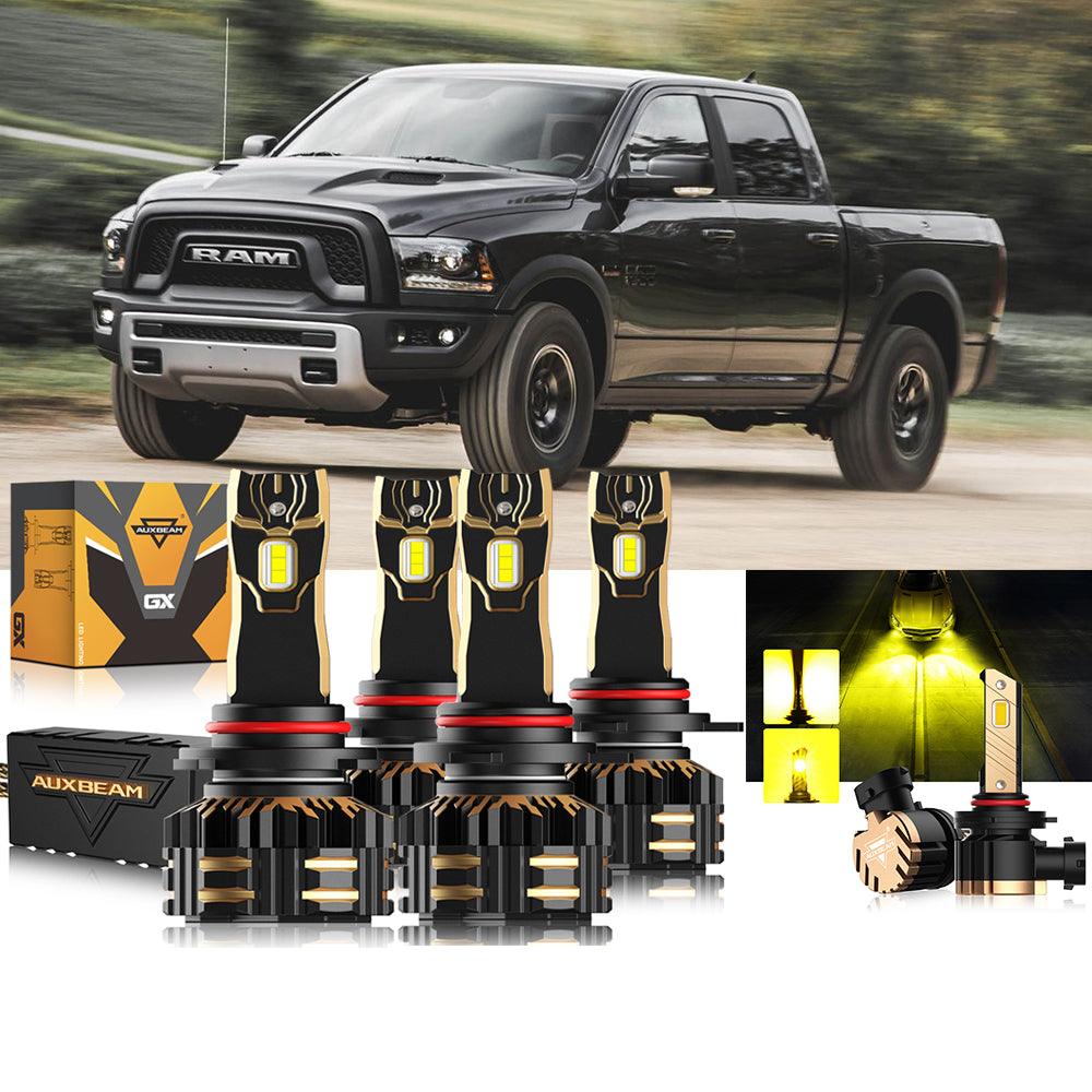 For 2015 Ram 1500 (with projector-type headlights) 9005 9012 LED Headlight Bulbs Bundle 