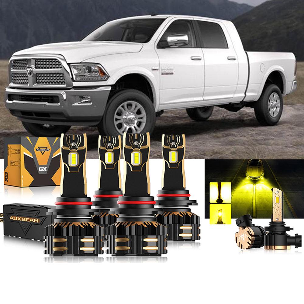 For 2018-2019 Ram 2500 (with projector-type headlights) 9005 9005 LED Headlights Bulbs Bundle 