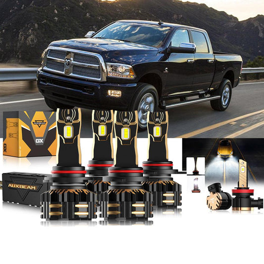 For 2013-2015 Ram 2500 (with projector-type headlights) 9005 9012 LED Headlight Bulbs Bundle 
