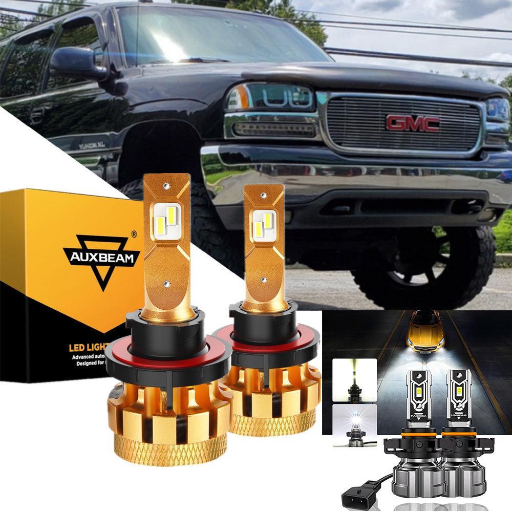 Para 2007-2013 Yukon XL 2500 F-16 Plus Series Canbus incorporado grado automotriz 14000LM bombillas LED paquete de haz alto y bajo