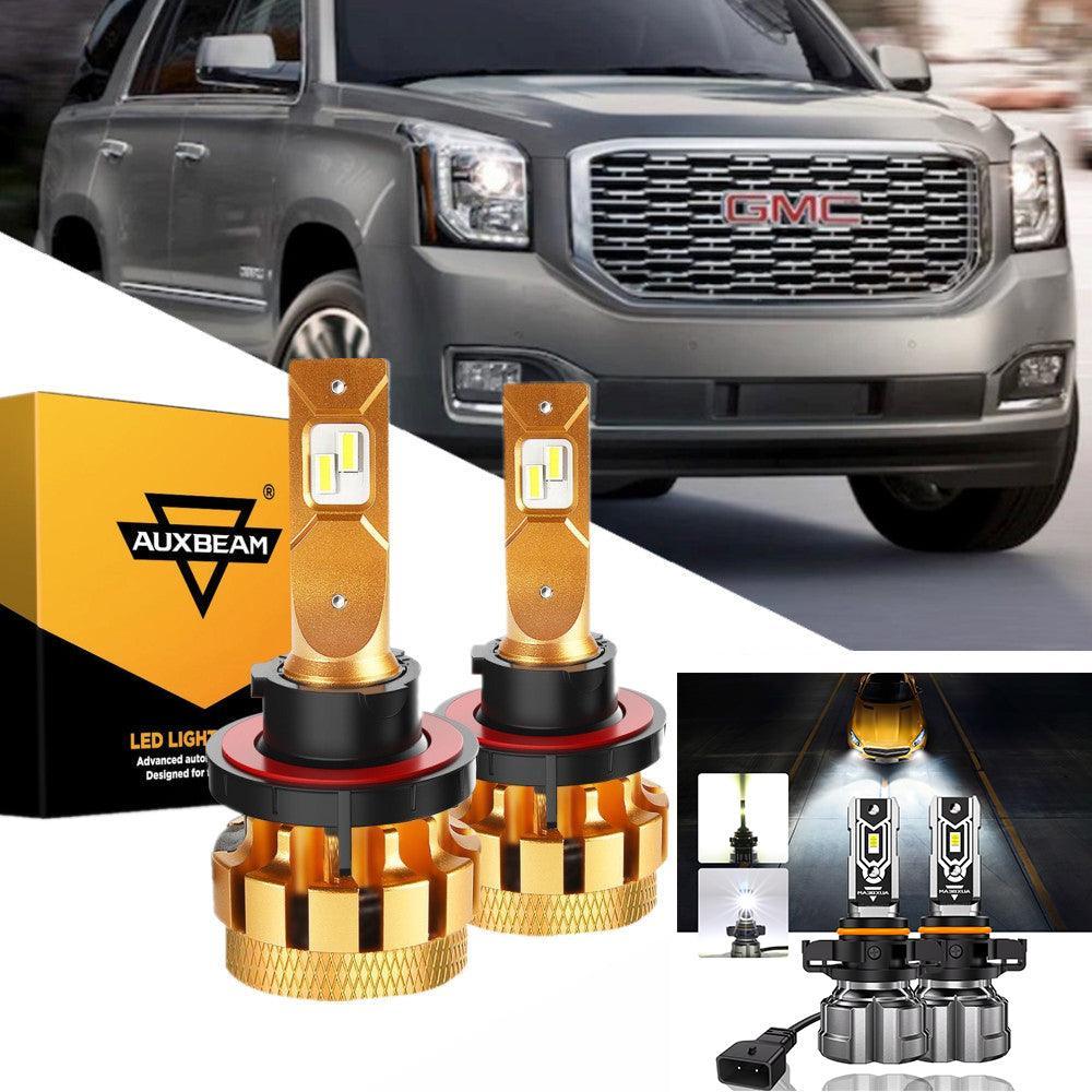 Para 2007-2014 Yukon XL 1500 F-16 Plus Series Canbus incorporado Grado automotriz 14000LM Bombillas LED Paquete de haz alto y bajo