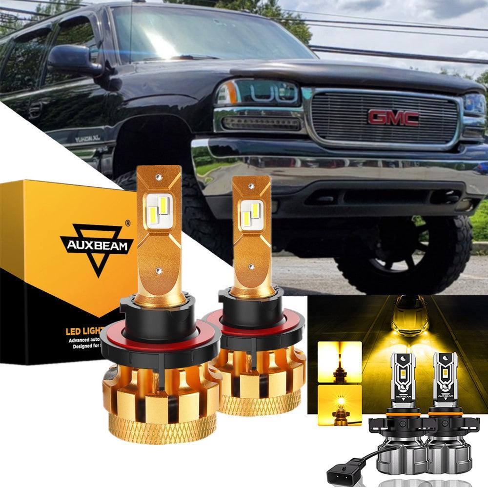 Para 2007-2013 Yukon XL 2500 F-16 Plus Series Canbus incorporado grado automotriz 14000LM bombillas LED paquete de haz alto y bajo