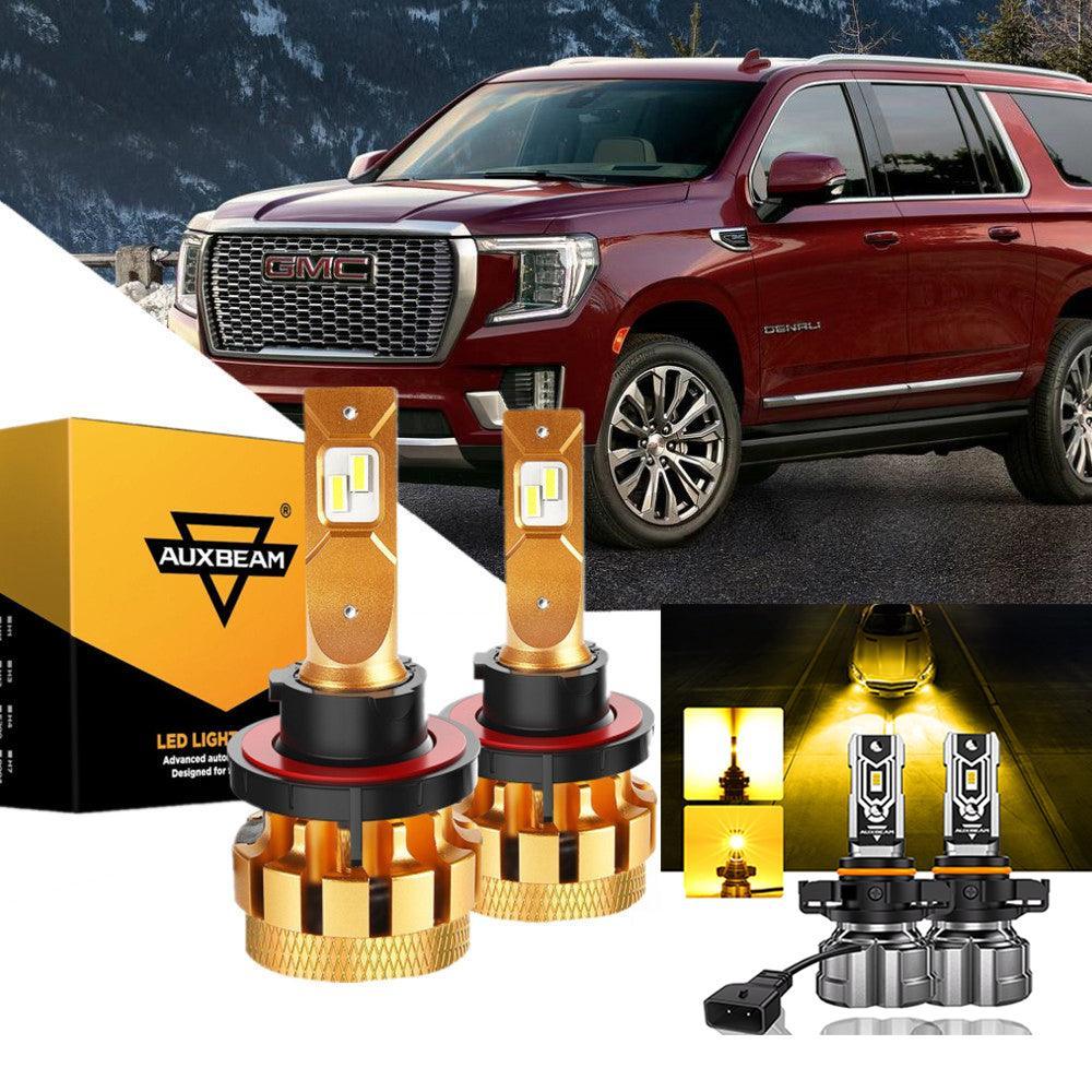 Para 2007-2014 GMC Yukon F-16 Plus Series Canbus incorporado Grado automotriz 14000LM Bombillas LED Paquete de haz alto y bajo