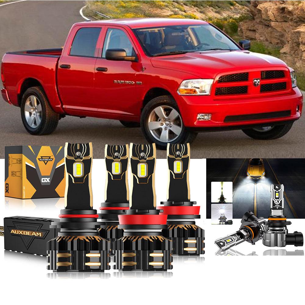 For 2011-2012 Ram 1500 (with 4 headlamps) 9005 H13 LED Headlight Bulbs Bundle 