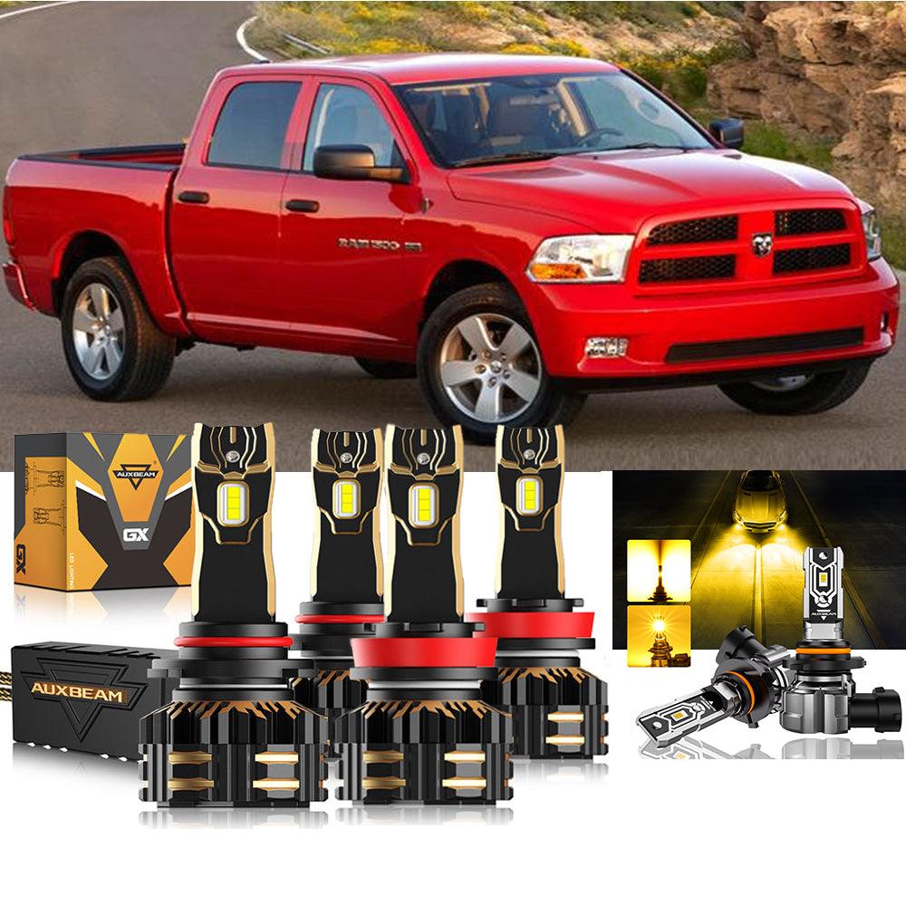 For 2011-2012 Ram 1500 (with 4 headlamps) 9005 H13 LED Headlight Bulbs Bundle 