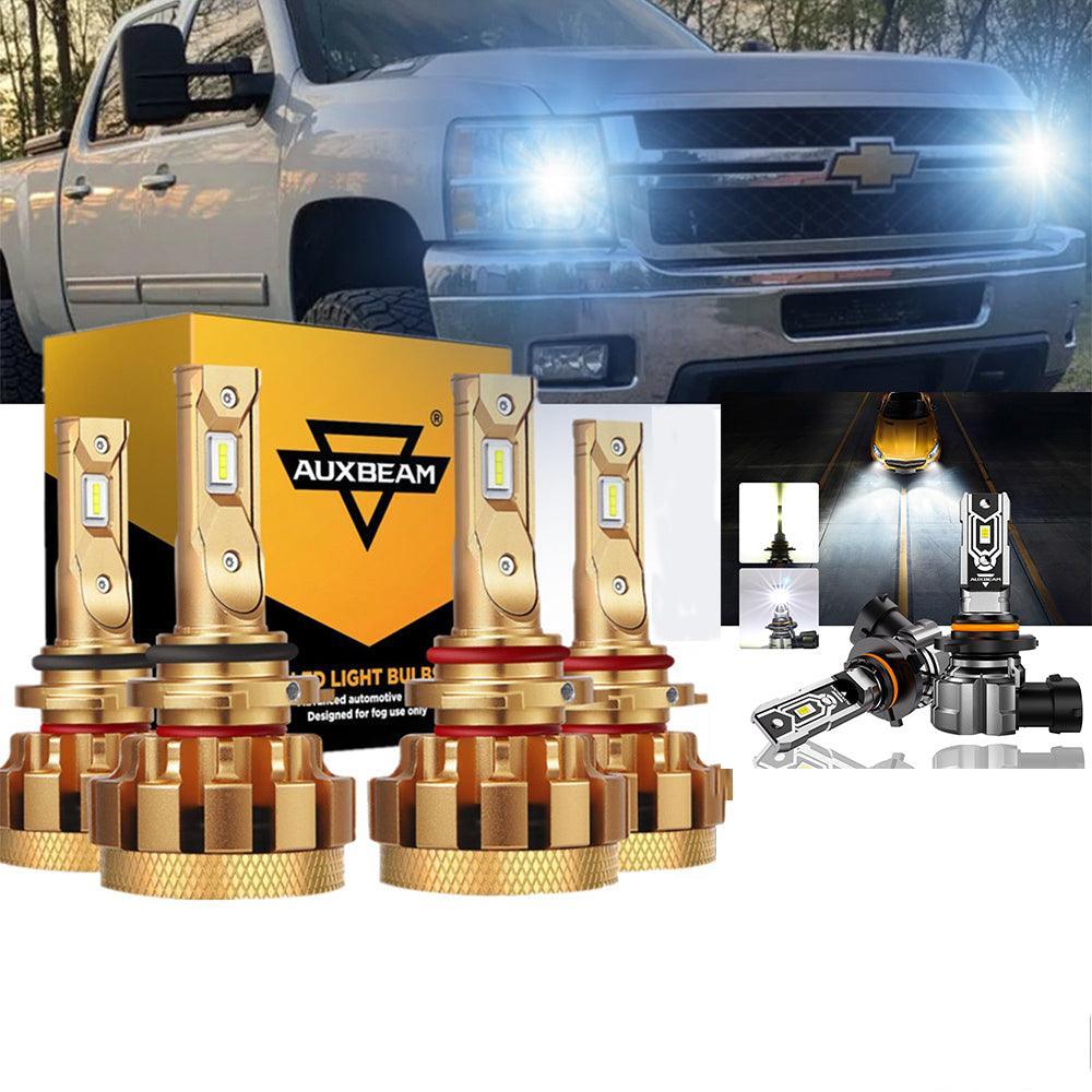 Para Chevrolet Silverado 2500 HD F-16 Plus Series 2003-2006 Canbus incorporado Grado automotriz 14000LM Bombillas LED Paquete de haz alto y bajo