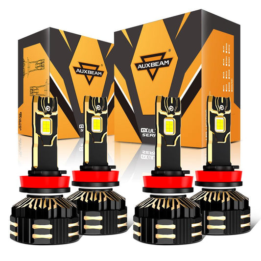 🆕H11+H11 LED Headlight Bulbs 240W 40000LM GX-ULTRA Series 6500K Cool White | 4 Bulbs