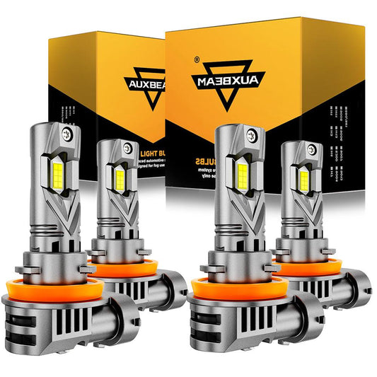 🆕H11+H11 LED Headlight Bulbs Q25S Series 1:1 Mini Size 90W 24000LM 6500K Cool White | 4 bulbs