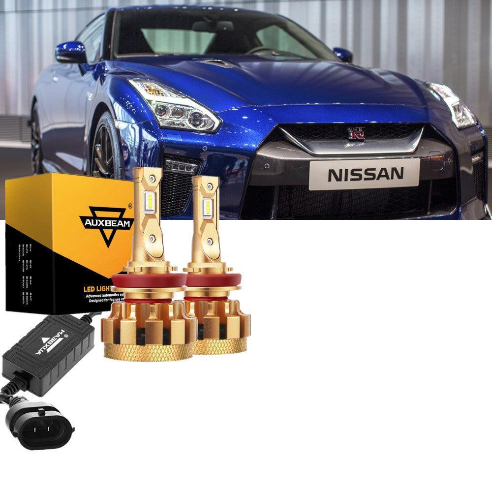 Para Nissan GT-R D2S H9/H11 F-16 Plus Series 2009-2014, bombillas LED de grado automotriz de 29000LM, paquete de haz alto y bajo