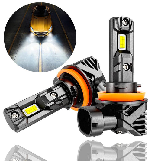 🆕Fanless &amp; Wireless Q15 Series 18000LM 60W LED Headlight Bulbs/Fog Lights 6500K Cool White