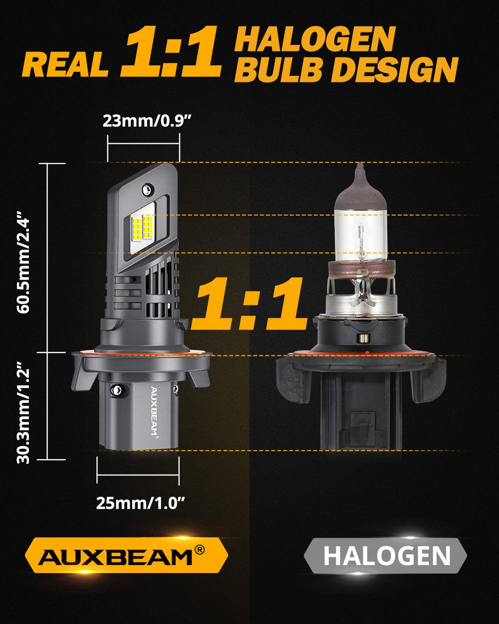 🆕Real 1:1 Size Q25 Series 20000LM 70W LED Headligt Bulbs 6500K Cool White