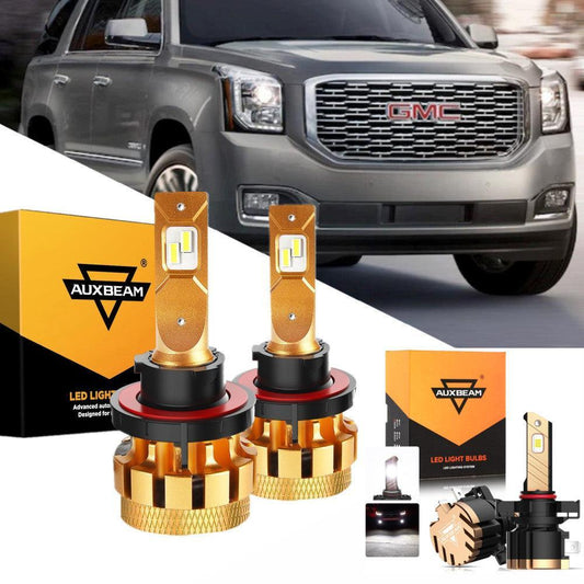 Para 2007-2014 Yukon XL 1500 F-16 Plus Series Canbus incorporado Grado automotriz 14000LM Bombillas LED Paquete de haz alto y bajo