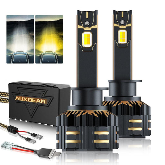 H1 LED Bulb Fog Lights 110W 25000LM GX Bi-Color Series High Power &amp; Brightness Dual Color Switchback | 2 bulbs
