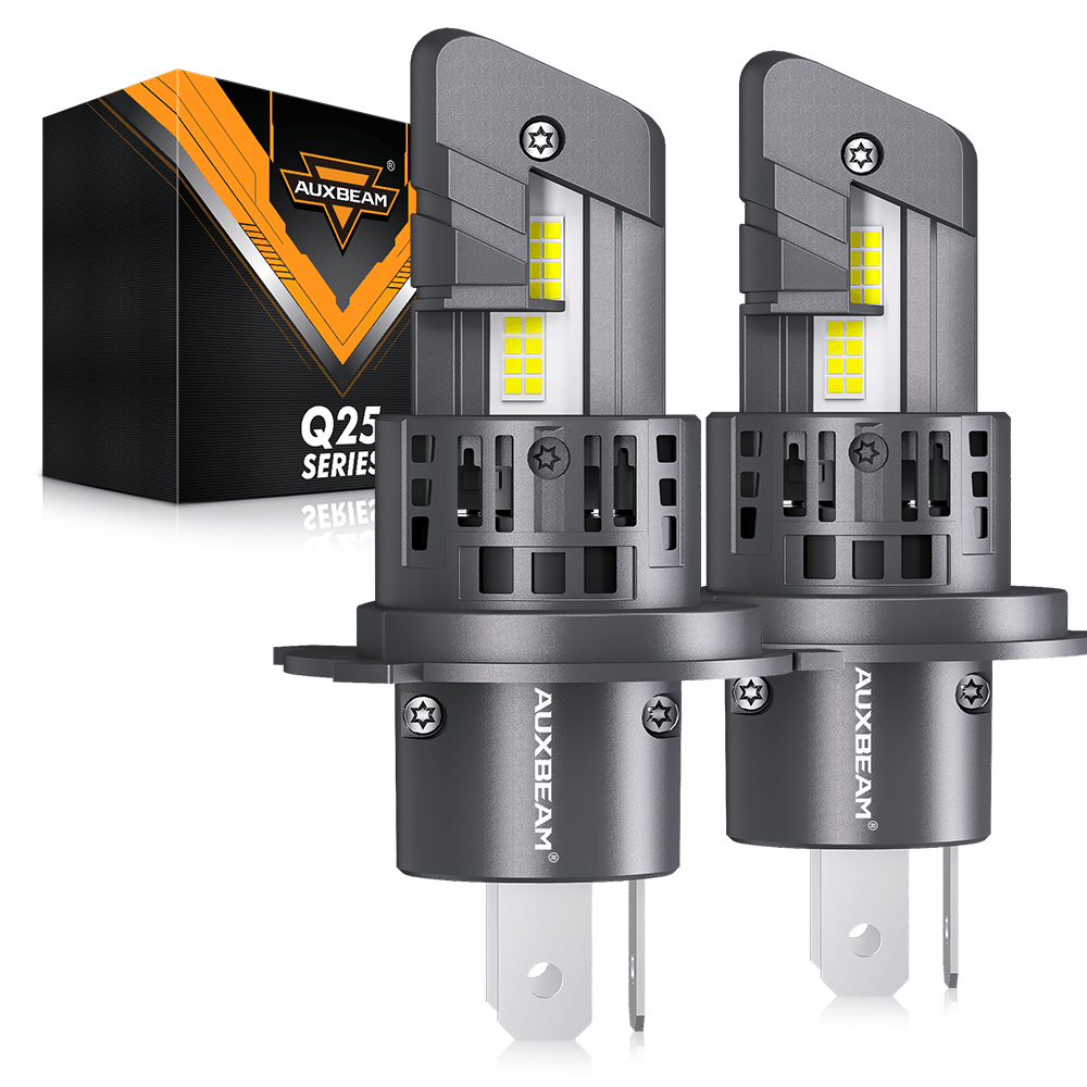 🆕H4/HB2/9003 LED Headlight Bulbs Q25 Series Real 1:1 Size 70W 20000LM 6500K Cool White | 2 bulbs 