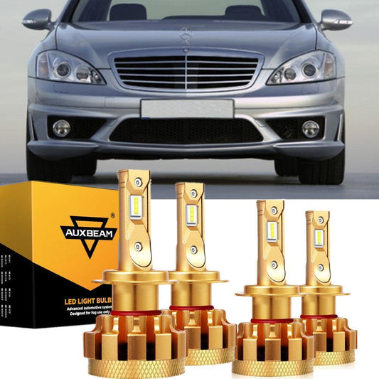 Para Mercedes-Benz S65 AMG 2006 con faros halógenos serie F-16 Plus bombillas LED Canbus integradas paquete de haz alto y bajo