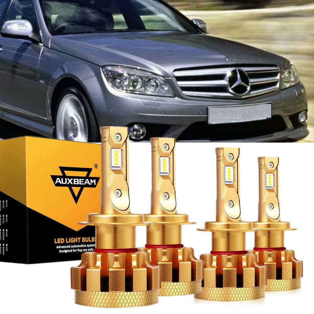 Para Mercedes-Benz C350 2006-2015 con faros halógenos, paquete de bombillas LED de haz alto y bajo