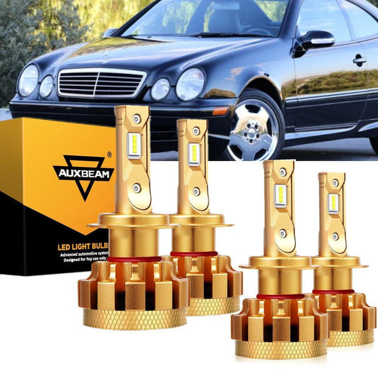 Para Mercedes-Benz CLK55 AMG 2001-2006 con faros halógenos serie F-16 Plus bombillas LED Canbus integradas paquete de haz alto y bajo