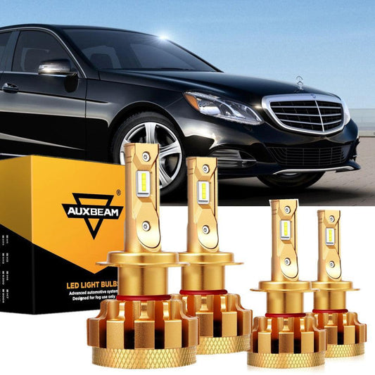 Para Mercedes-Benz E320 2000-2009 con faros halógenos serie F-16 Plus bombillas LED Canbus integradas paquete de haz alto y bajo