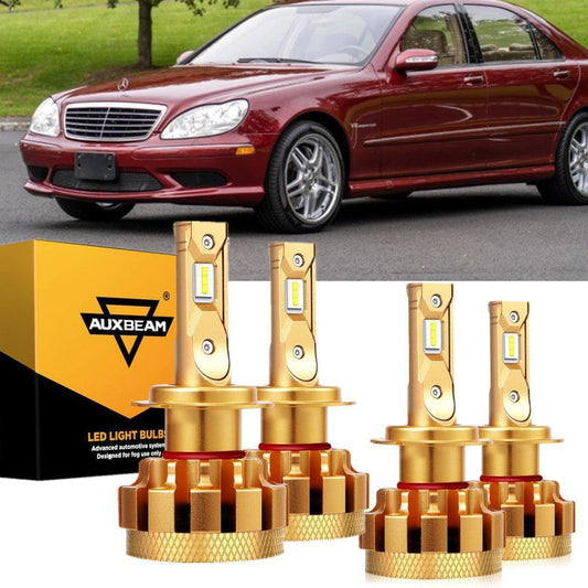 Para Mercedes-Benz S55 AMG 2001-2006 con faros halógenos serie F-16 Plus bombillas LED Canbus integradas paquete de haz alto y bajo